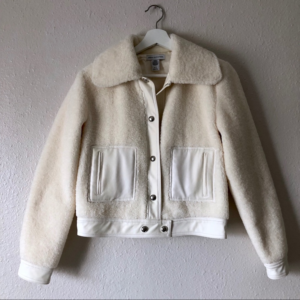 NWOT Urban Outfitters Faux Shearling Bomber Jacket